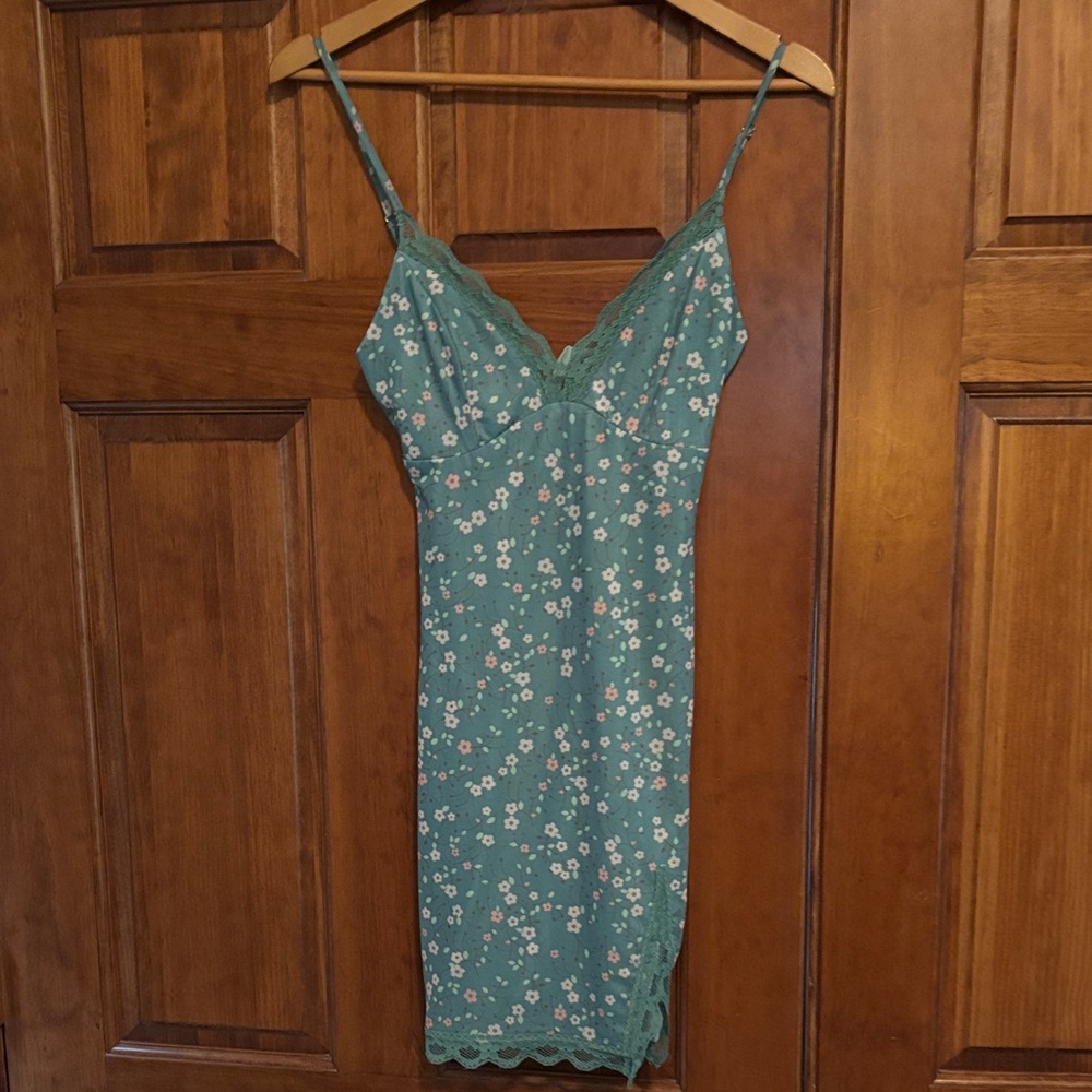 Princess Polly Green Floral Mini Dress